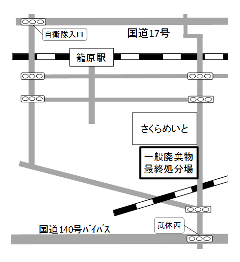 拾六間処分場周辺図