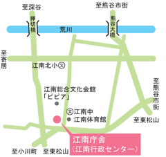 地図：江南庁舎（江南行政センター）