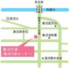 地図：妻沼庁舎（妻沼行政センター）