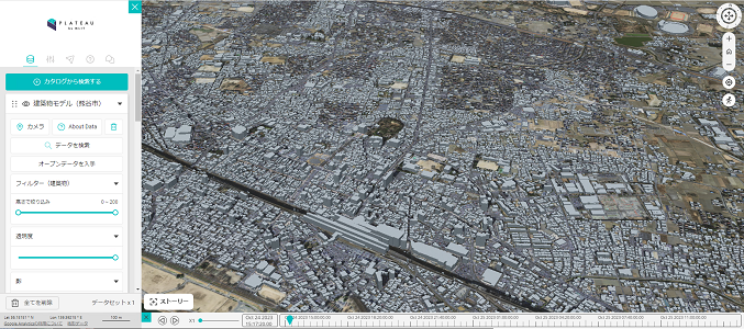 熊谷駅周辺の3D都市モデル